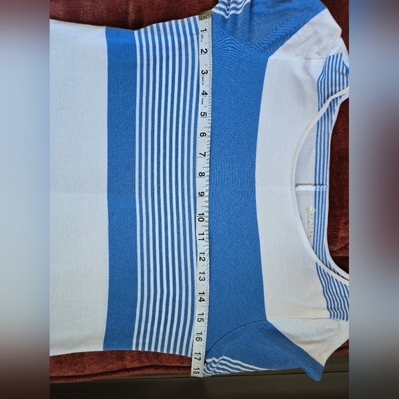 Lilly Pulitzer Marlowe Shirt Dress Blue and White Stripe 3/4 Sleeve Sz. S - Picture 4 of 12